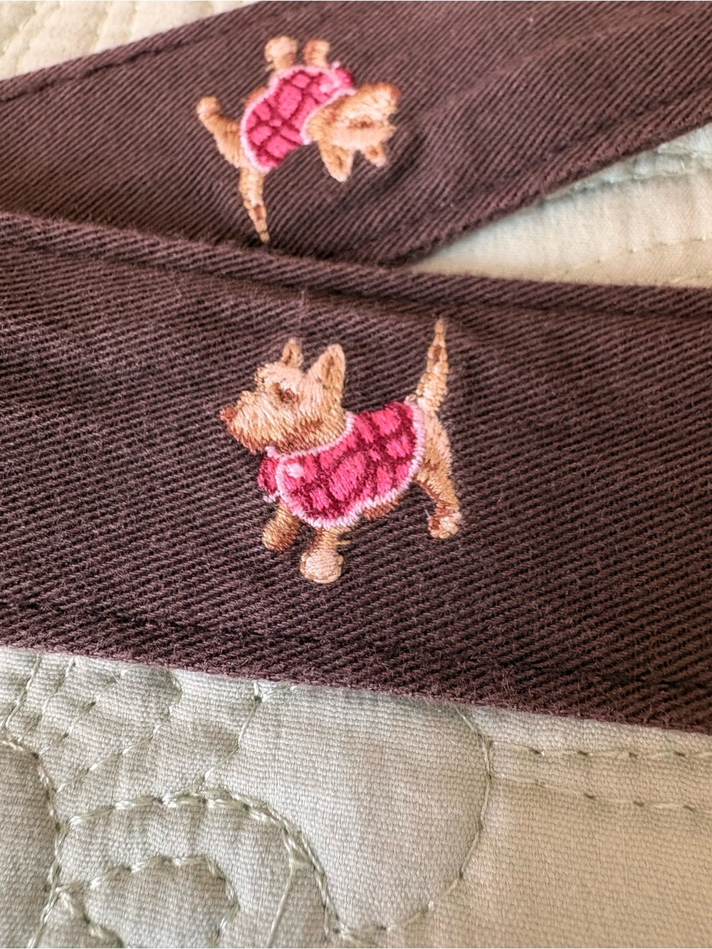 J. Crew Vintage Y2K Brown Cotton Terrier Loop Buckle Belt